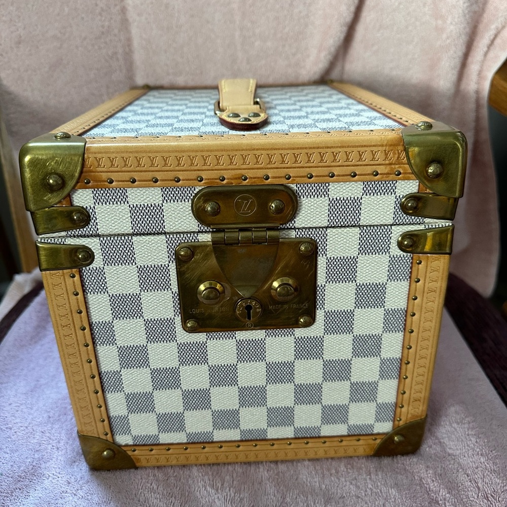 Louis Vuitton Damier Azur Boite Flacon Jewelry Case Trunk